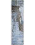LOOMLAN Rugs Vionna Blue Washable Indoor-Outdoor Rug
