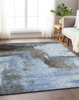 LOOMLAN Rugs Vionna Blue Washable Indoor-Outdoor Rug