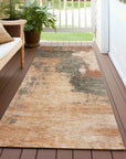 LOOMLAN Rugs Vionna Orange Washable Indoor-Outdoor Rug