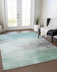 LOOMLAN Rugs Vivara Blue Washable Indoor-Outdoor Rug
