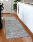 LOOMLAN Rugs Viviennea Gray Washable Indoor-Outdoor Rug