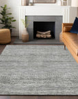 LOOMLAN Rugs Viviennea Gray Washable Indoor-Outdoor Rug