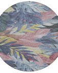LOOMLAN Rugs Warpella Blue Washable Indoor-Outdoor Rug