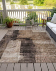 LOOMLAN Rugs Weavira Brown Washable Indoor-Outdoor Rug