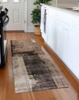 LOOMLAN Rugs Weavira Brown Washable Indoor-Outdoor Rug
