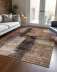 LOOMLAN Rugs Weavira Brown Washable Indoor-Outdoor Rug