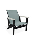 Wexler Sling Chat Height Polymer Arm Chair - LOOMLAN - Telescope - Outdoor Accent Chairs