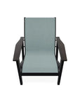Wexler Sling Chat Height Polymer Arm Chair - LOOMLAN - Telescope - Outdoor Accent Chairs