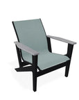 Wexler Sling Chat Height Polymer Arm Chair - LOOMLAN - Telescope - Outdoor Accent Chairs