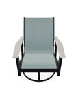 Wexler Sling Chat Height Swivel Rocker Polymer Arms - LOOMLAN - Telescope - Outdoor Accent Chairs