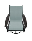Wexler Sling Chat Height Swivel Rocker Polymer Arms - LOOMLAN - Telescope - Outdoor Accent Chairs