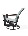Wexler Sling Chat Height Swivel Rocker Polymer Arms - LOOMLAN - Telescope - Outdoor Accent Chairs
