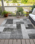 LOOMLAN Rugs Wovari Gray Washable Indoor-Outdoor Rug