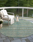 LOOMLAN Rugs Ysadora Teal Washable Indoor-Outdoor Rug