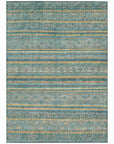 LOOMLAN Rugs Ysadora Teal Washable Indoor-Outdoor Rug
