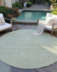 LOOMLAN Rugs Zafrine Green Washable Indoor-Outdoor Rug