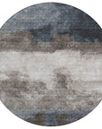 LOOMLAN Rugs Zailor Gray Washable Indoor-Outdoor Rug