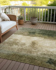 LOOMLAN Rugs Zailor Green Washable Indoor-Outdoor Rug