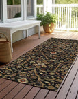 LOOMLAN Rugs Zara Black Washable Indoor-Outdoor Rug