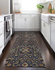 LOOMLAN Rugs Zara Blue Washable Indoor-Outdoor Rug