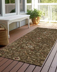 LOOMLAN Rugs Zara Brown Washable Indoor-Outdoor Rug