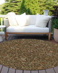 LOOMLAN Rugs Zara Brown Washable Indoor-Outdoor Rug