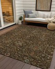 LOOMLAN Rugs Zara Brown Washable Indoor-Outdoor Rug