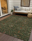 LOOMLAN Rugs Zara Green Washable Indoor-Outdoor Rug