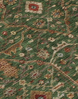 LOOMLAN Rugs Zara Green Washable Indoor-Outdoor Rug