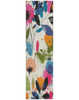 LOOMLAN Rugs Zarabelle Ivory Washable Indoor-Outdoor Rug