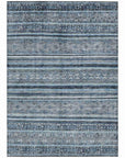LOOMLAN Rugs Zaraxa Blue Washable Indoor-Outdoor Rug