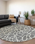 LOOMLAN Rugs Zarelia Gray Washable Indoor-Outdoor Rug