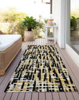 LOOMLAN Rugs Zarifa Black Washable Indoor-Outdoor Rug