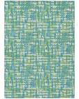 LOOMLAN Rugs Zarifa Teal Washable Indoor-Outdoor Rug