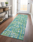 LOOMLAN Rugs Zarifa Teal Washable Indoor-Outdoor Rug