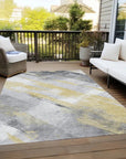 LOOMLAN Rugs Zarinae Gold Washable Indoor-Outdoor Rug