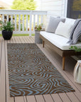 LOOMLAN Rugs Zena Brown Washable Indoor-Outdoor Rug