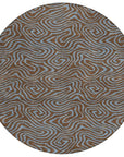 LOOMLAN Rugs Zena Brown Washable Indoor-Outdoor Rug