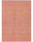 LOOMLAN Rugs Zena Pink Washable Indoor-Outdoor Rug