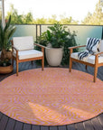 LOOMLAN Rugs Zena Pink Washable Indoor-Outdoor Rug