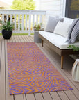 LOOMLAN Rugs Zena Purple Washable Indoor-Outdoor Rug