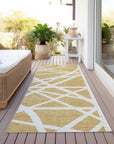 LOOMLAN Rugs Zephina Gold Washable Indoor-Outdoor Rug