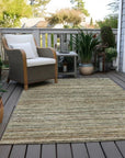 LOOMLAN Rugs Zephyna Brown Washable Indoor-Outdoor Rug