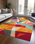 LOOMLAN Rugs Zexture Orange Washable Indoor-Outdoor Rug