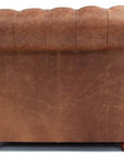 88" Caramel Brown Chesterfield Leather Sofa Made to Order - Uptown Sebastian