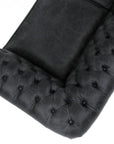 88" Vintage Black Chesterfield Leather Sofa Made to Order - Uptown Sebastian