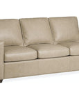 Alabama High Back Taupe Leather Sofa Made In the USA - Uptown Sebastian