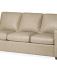 Alabama High Back Taupe Leather Sofa Made In the USA - Uptown Sebastian