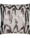 Alita Pewter Abstract Silver Large Throw Pillow With Insert - Uptown Sebastian