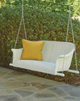 All Seasons Settee Swing With Padded Seat Wicker Outdoor Furniture - Uptown Sebastian